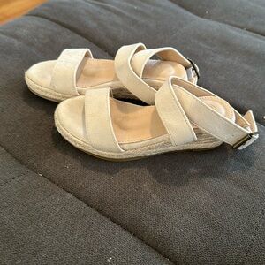 Cute ankle wrap wedge sandal